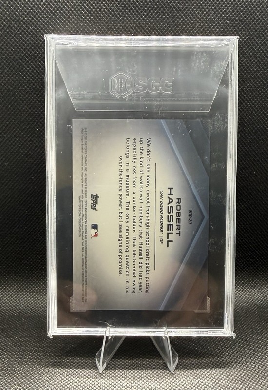 ROBERT HASSELL~ 2022 Bowman Scouts Top 100 Rookie SUPERFRACTOR 1/1🔥SGC 9 Mint view 2