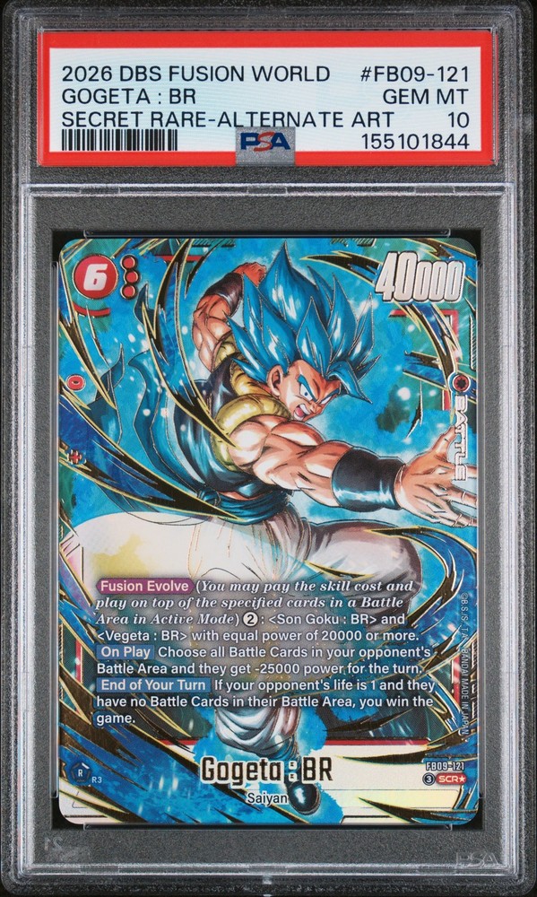 2026 DRAGON BALL SUPER CARD GAME FUSION WORLD DUAL EVOLUTION GOGETA : BR PSA 10