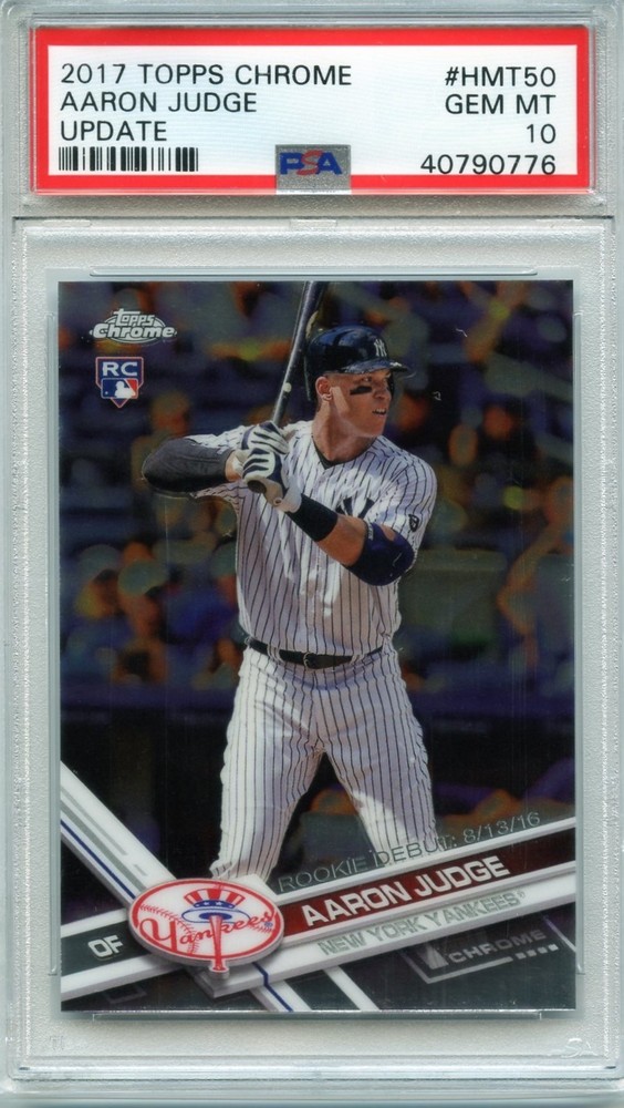 *MLB DEBUT 08/13/2016*Aaron Judge* 2017 TOPPS CHROME UPD #HMT50 PSA 10 Gem Mint!