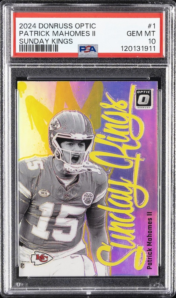 2024 PANINI DONRUSS OPTIC SUNDAY KINGS #1 PATRICK MAHOMES II PSA 10