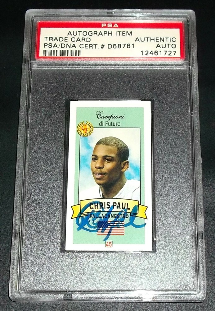 #5/10 PSA DNA Rc Chris Paul Auto 2003 Campioni Di Futuro Rookie Signed Autograph
