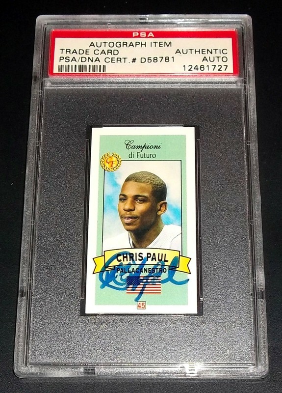 #5/10 PSA DNA Rc Chris Paul Auto 2003 Campioni Di Futuro Rookie Signed Autograph view 2