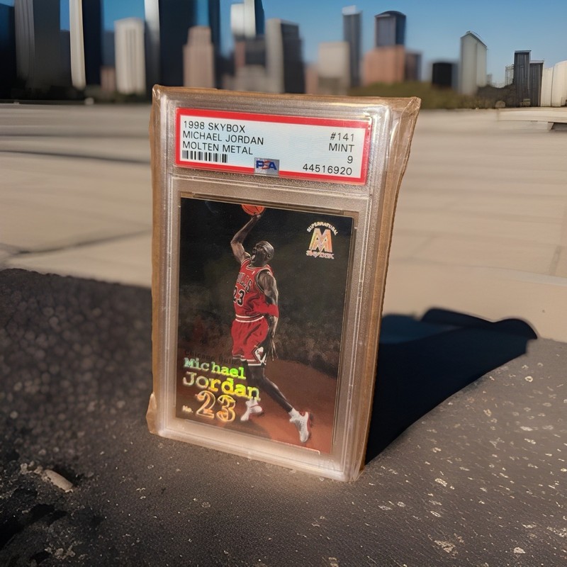 1998-99 Skybox Molten Metal #141 Michael Jordan PSA 9 view 2