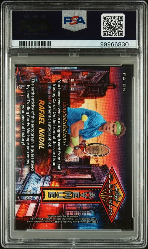 2024 LEAF ELECTRUM ELECTRUM AVENUE AUTOS SILVER #EARN1 RAFAEL NADAL 3/3 PSA 9 view 2