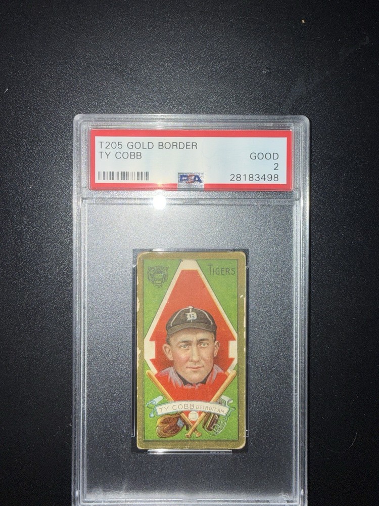 1911 T205 GOLD BORDER TY COBB PSA 2 DETROIT TIGERS HOF