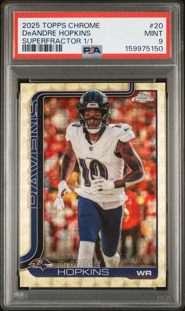 2025 TOPPS CHROME SUPERFRACTOR 1/1 #20 DEANDRE HOPKINS 1/1 PSA 9