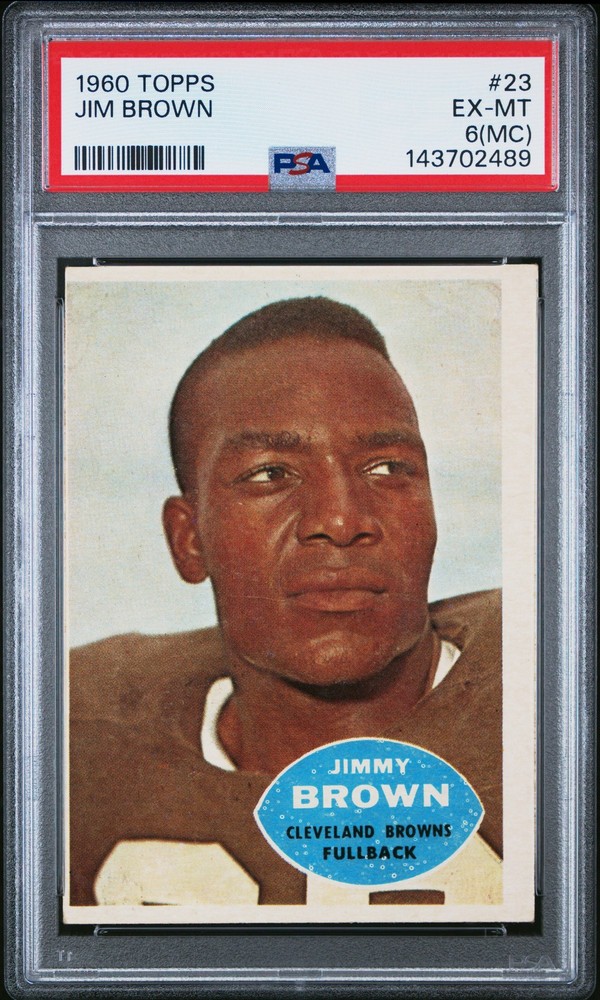 1960 TOPPS #23 JIM BROWN PSA 6 MC