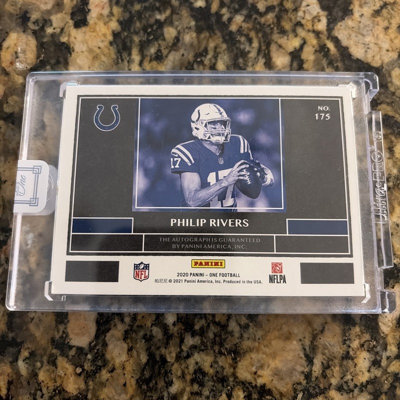 2020 Panini One Phillip Rivers Autograph /8 🔥 view 2
