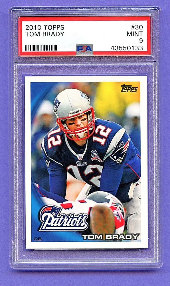 2010 Topps Tom Brady #30 Patriots Graded PSA MINT 9