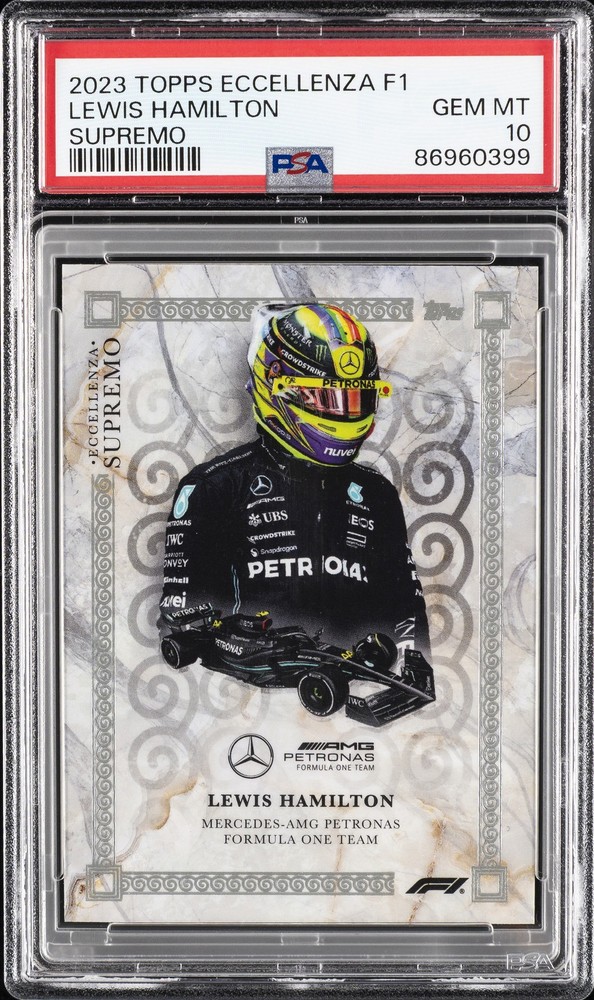 2023 TOPPS ECCELLENZA FORMULA 1 SUPREMO LEWIS HAMILTON PSA 10