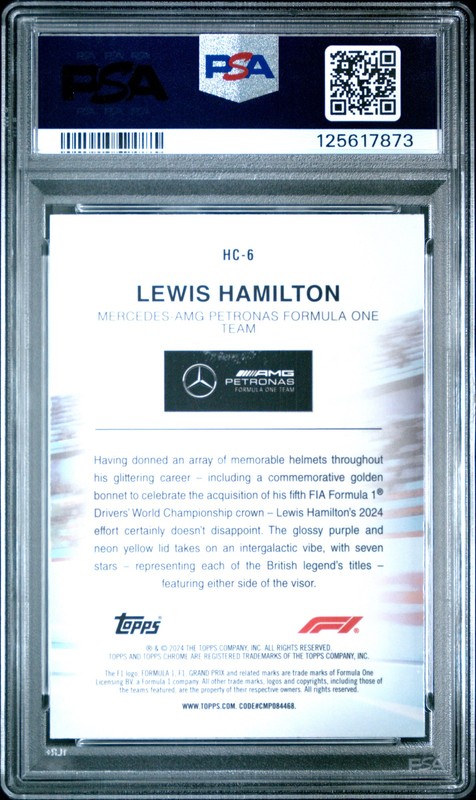 2024 #HC6 LEWIS HAMILTON PSA 9 view 2