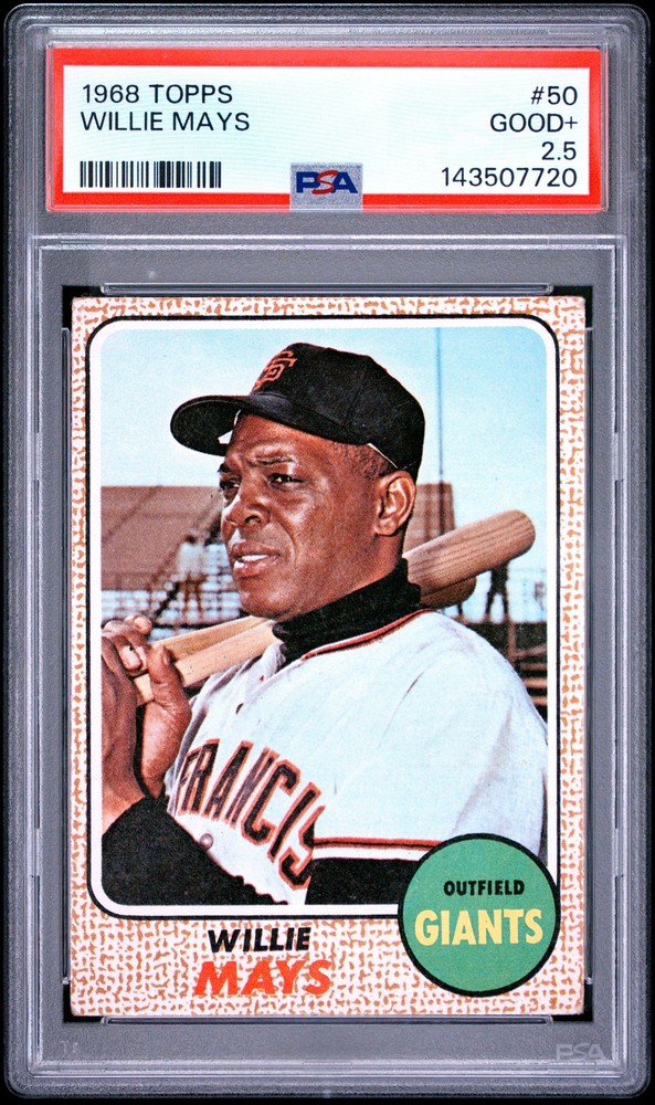 1968 TOPPS #50 WILLIE MAYS PSA 2.5