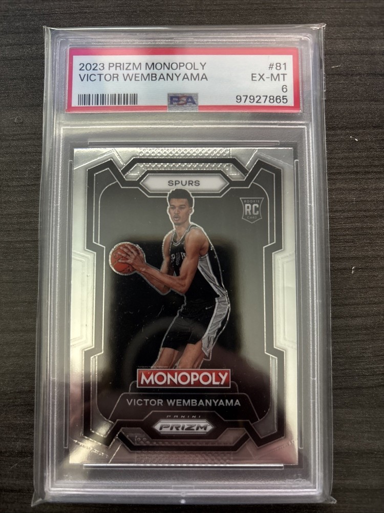 Victor Wembanyama 2023 Prizm Monopoly RC PSA 6 #81 Spurs