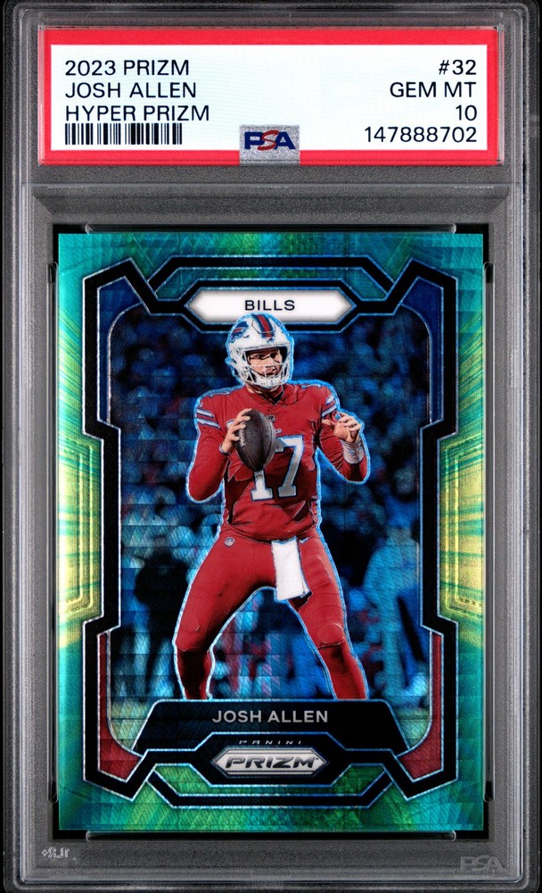 2023 PANINI PRIZM HYPER PRIZM #32 JOSH ALLEN 57/175 PSA 10