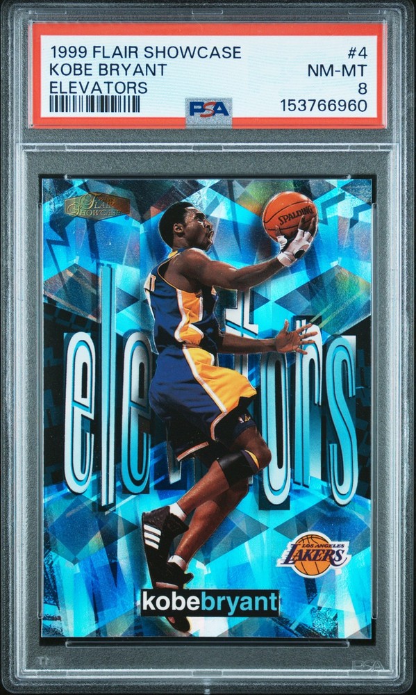 1999 FLAIR SHOWCASE ELEVATORS #4 KOBE BRYANT PSA 8