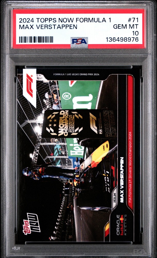 2024 TOPPS NOW FORMULA 1 #71 MAX VERSTAPPEN PSA 10
