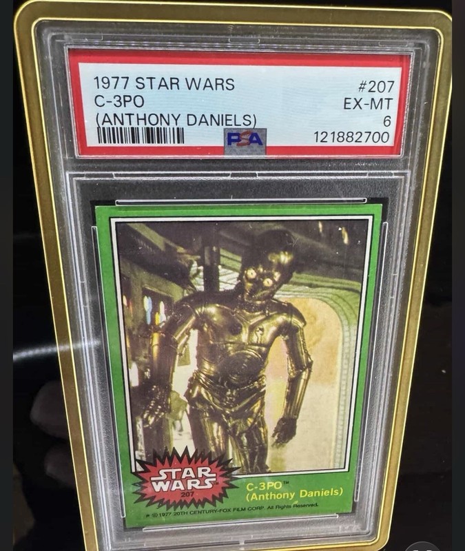 1977 Topps Star Wars C-3PO  Error And Corrected Version Both PSA 6 EX/MT view 2