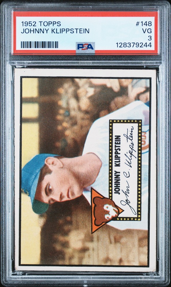 1952 TOPPS #148 JOHNNY KLIPPSTEIN PSA 3