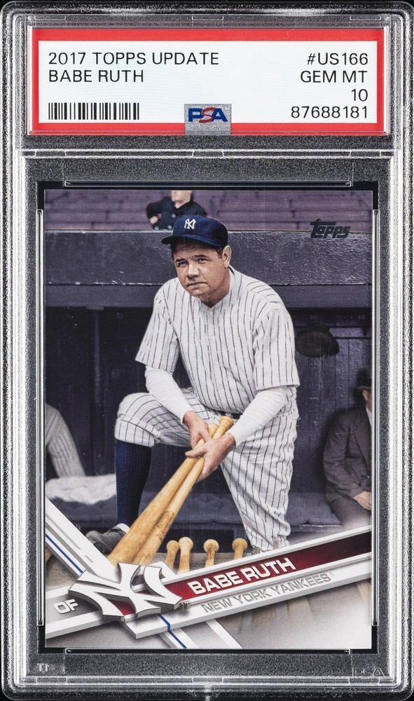 2017 TOPPS UPDATE #US166 BABE RUTH PSA 10