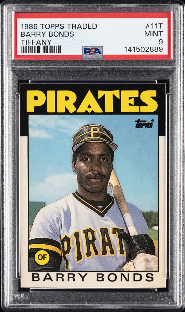 1986 TOPPS TRADED TIFFANY #11T BARRY BONDS ROOKIE RC PSA 9