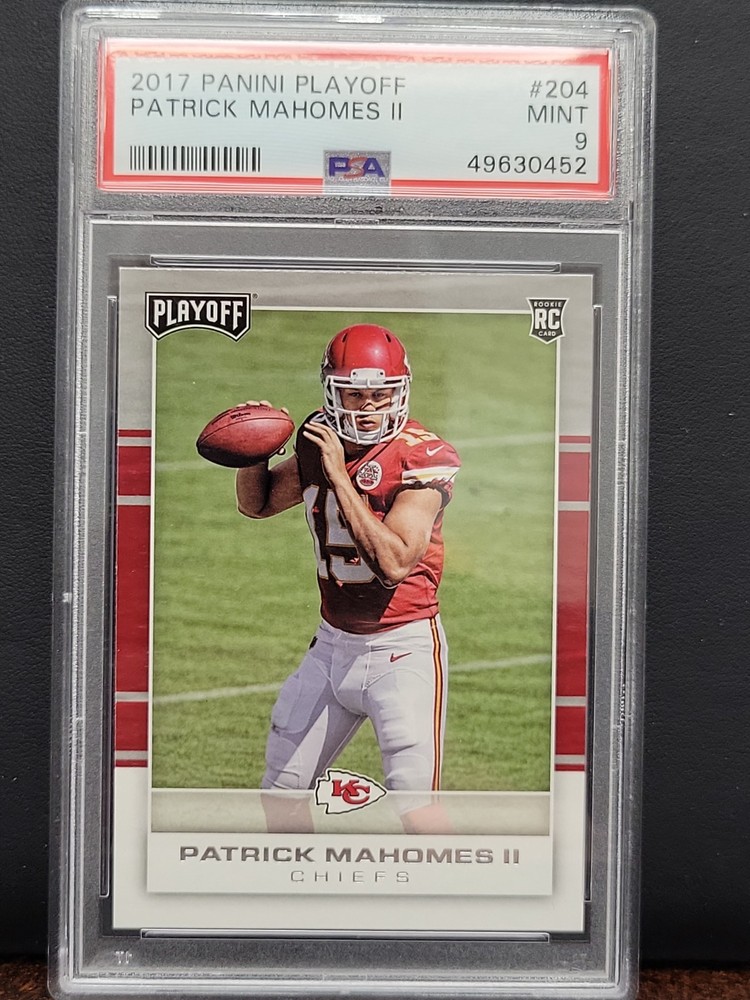 2017 Panini Playoff Patrick Mahomes II #204 Rookie RC PSA 9 Chiefs