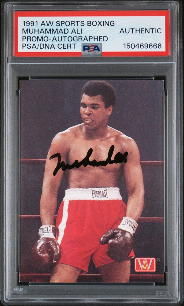 1991 AW SPORTS BOXING MUHAMMAD ALI PSA AUTHENTIC AUTO AUTHENTIC