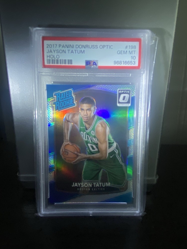 2017 Panini Donruss Optic JAYSON TATUM RC Rookie Holo Prizm PSA 10 Gem Mint #198