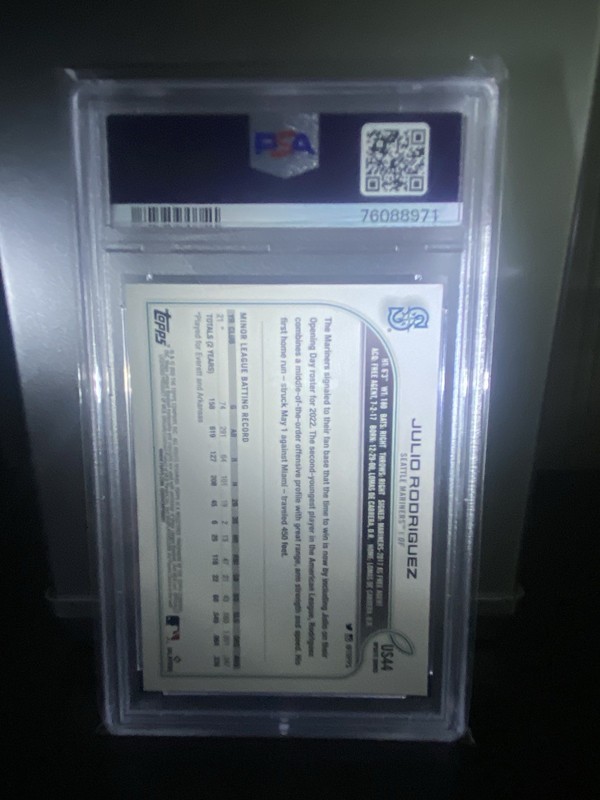 2022 Topps Update Series Julio Rodriguez Rookie PSA 10 view 2