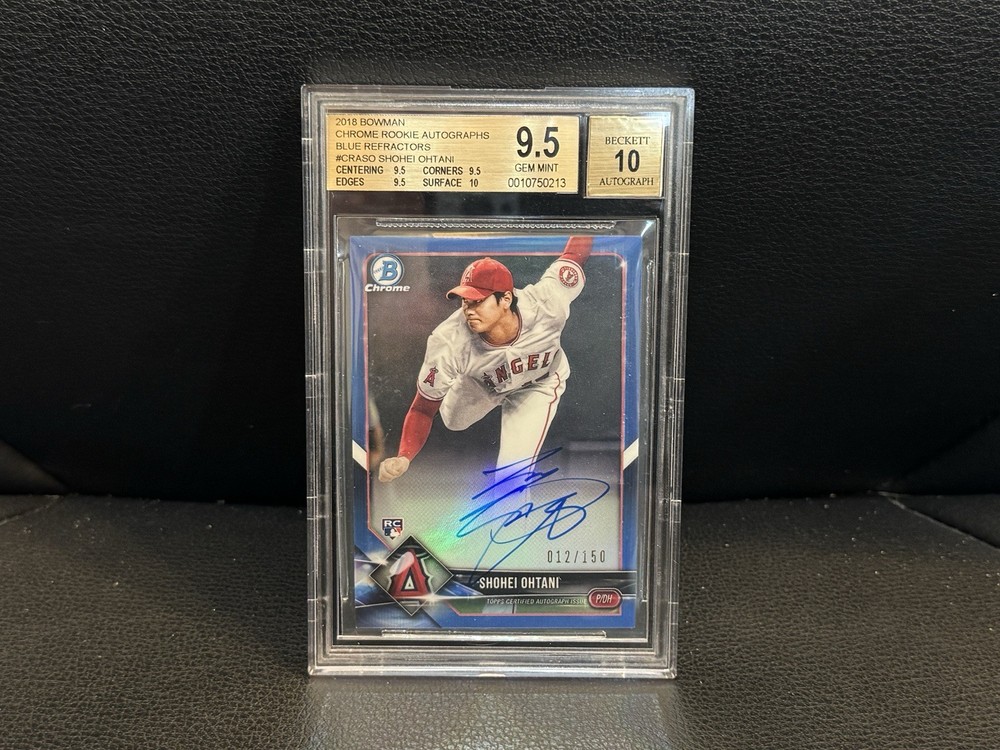 2018 Bowman Chrome - Chrome Rookie Autographs Shohei Ohtani Blue Refractors Auto