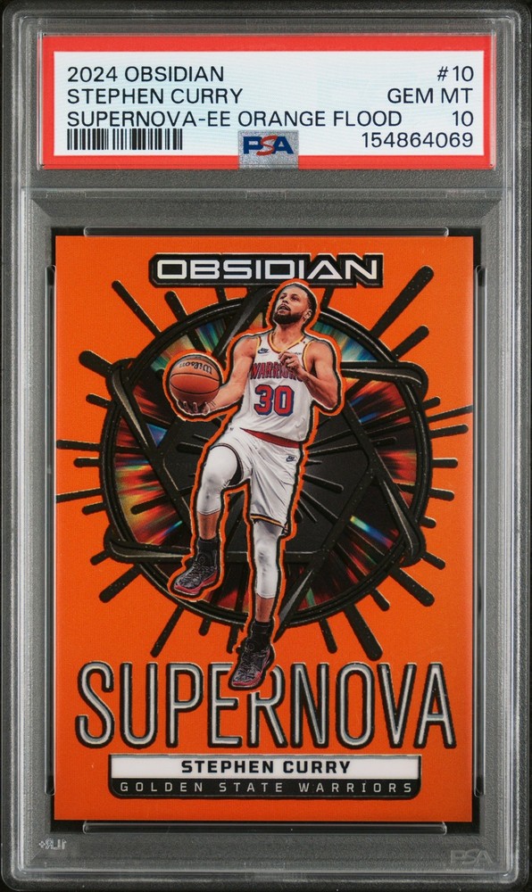 2024 PANINI OBSIDIAN SUPERNOVA #10 STEPHEN CURRY 76/99 PSA 10