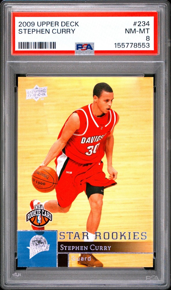 2009 UD #234 STEPHEN CURRY ROOKIE RC PSA 8