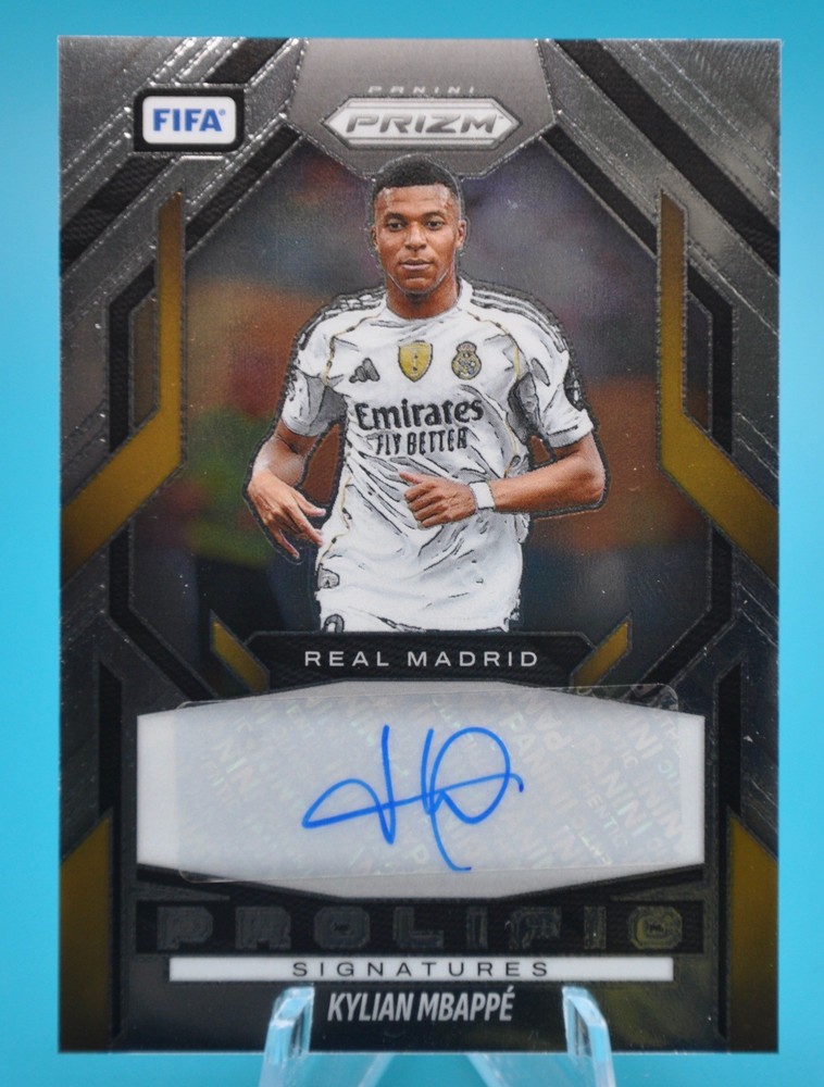 2025-26 Prizm FIFA Kylian Mbappe Prolific Signatures Auto Real Madrid #PS-KM SP