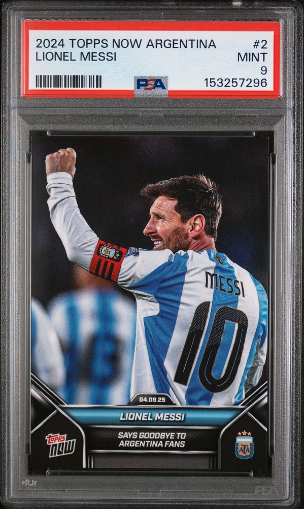 2024 TOPPS NOW ARGENTINA #2 LIONEL MESSI PSA 9