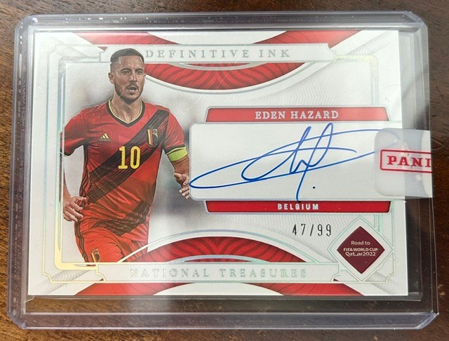 2022 Panini National Treasures Eden Hazard Definitive Ink On Card Auto /99