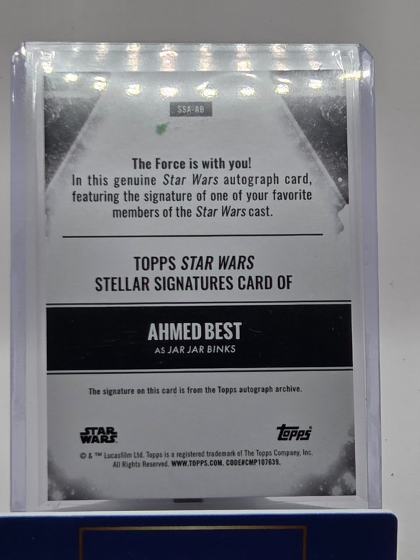 2025 Topps Star Wars Smugglers Outpost Ahmed Best Stellar Auto  view 2
