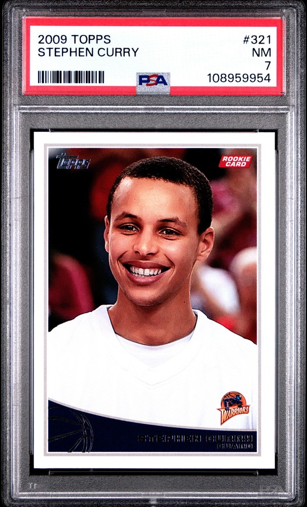 2009 TOPPS #321 STEPHEN CURRY ROOKIE RC PSA 7