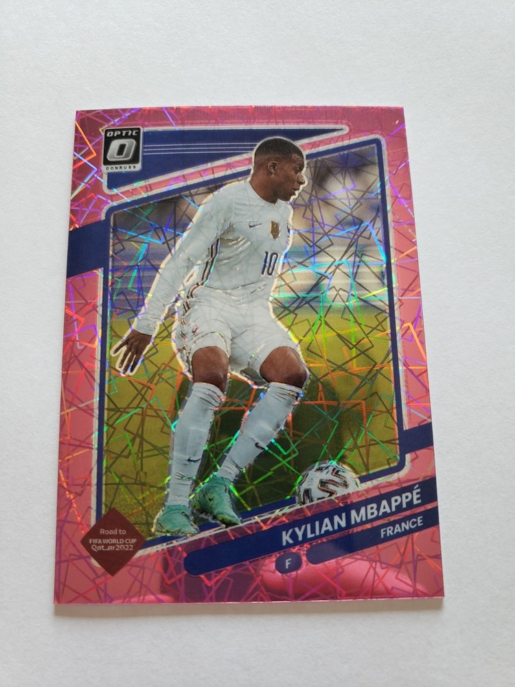2021-22 Donruss Optic FIFA Soccer KYLIAN MBAPPE Pink Velocity Prizm 08/25 France
