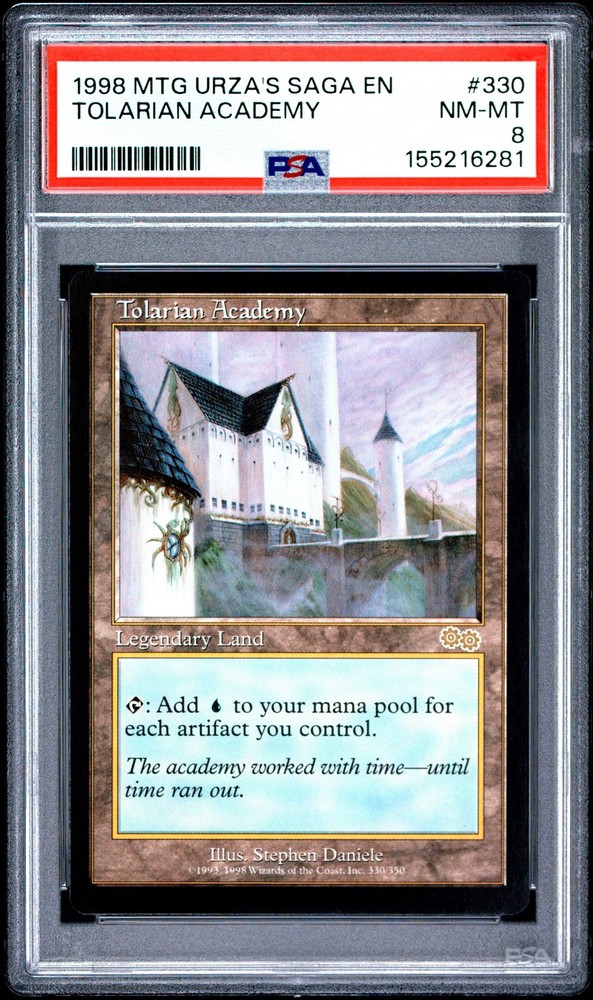 1998 MAGIC: THE GATHERING URZA'S SAGA #330 TOLARIAN ACADEMY PSA 8