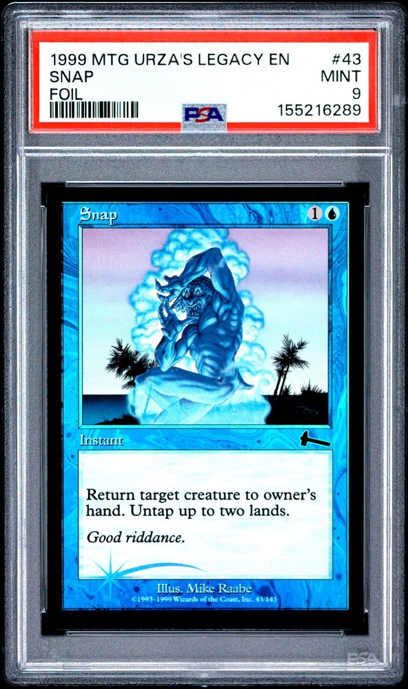1999 MAGIC: THE GATHERING URZA'S LEGACY FOIL #43 SNAP PSA 9