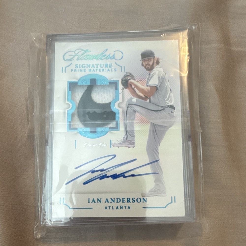 2022 Flawless Ian Anderson Signature Prime Materials Auto Nike Swoosh Patch 1/1 view 1
