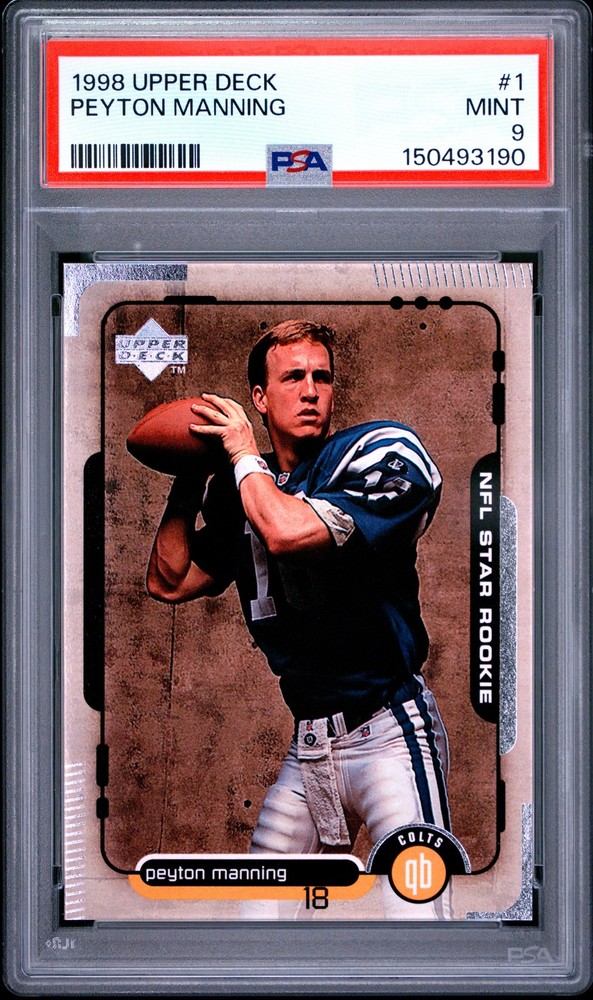 1998 UD #1 PEYTON MANNING PSA 9