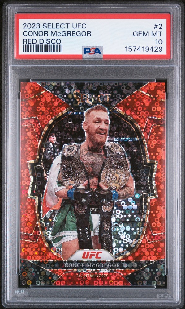 2023 PANINI SELECT UFC RED DISCO #2 CONOR MCGREGOR 97/99 PSA 10