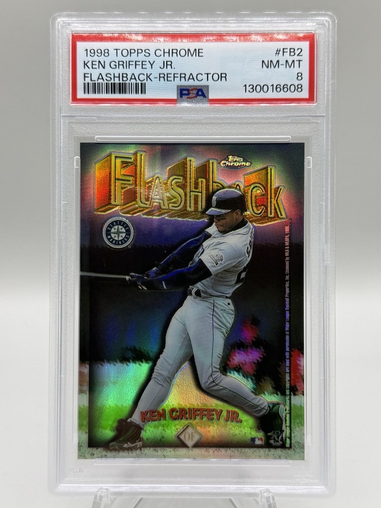 1998 Topps Chrome KEN GRIFFEY JR Flashback Refractor #FB2 PSA 8