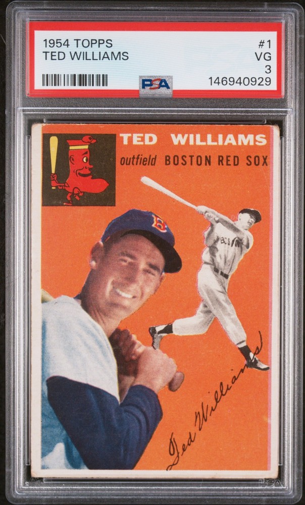 1954 TOPPS #1 TED WILLIAMS PSA 3