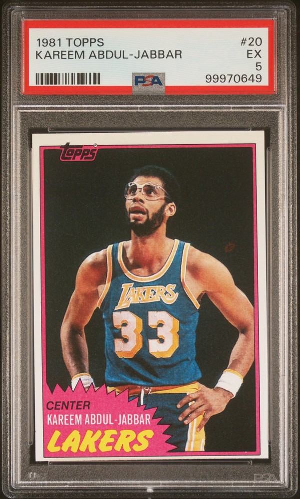 1981 TOPPS #20 KAREEM ABDUL-JABBAR PSA 5