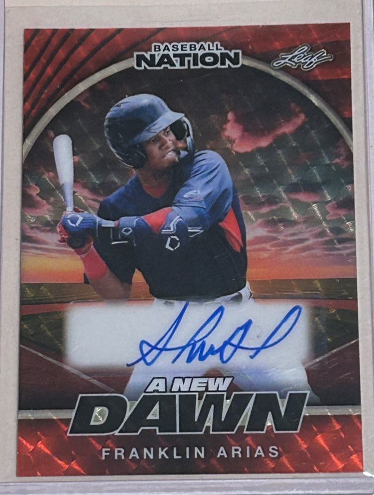 #1/1 FRANKLIN ARIAS AUTO 2025 NEW DAWN RED FLOOD GOLD VINYL SUPER PRISMATIC SSP 