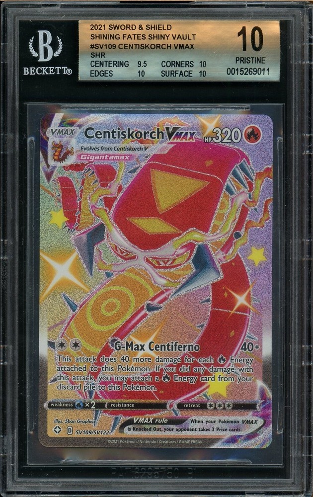 2021 Pokemon Shining Fates Shiny Vault Centiskorch VMAX #SV109 BGS 10 PRISTINE