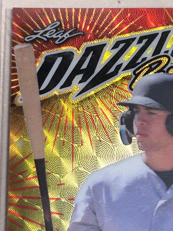 #1/1 JACOB GONZALEZ AUTO 2023 LEAF VIVID DAZZLING PERFORMERS VINYL GOLD SUPER SP view 2
