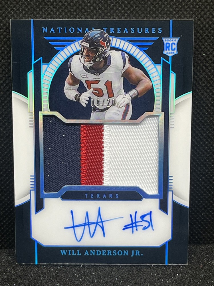 2023 Panini National Treasures Will Anderson Jr Rookie Patch Auto 8/20 TEXANS