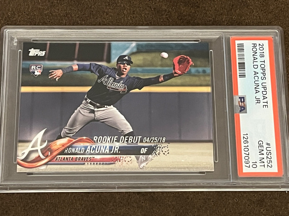 2018 Topps Update - #US 252 Ronald Acuna Jr. (RC) Braves Gem Mint GEM MT PSA 10 view 1